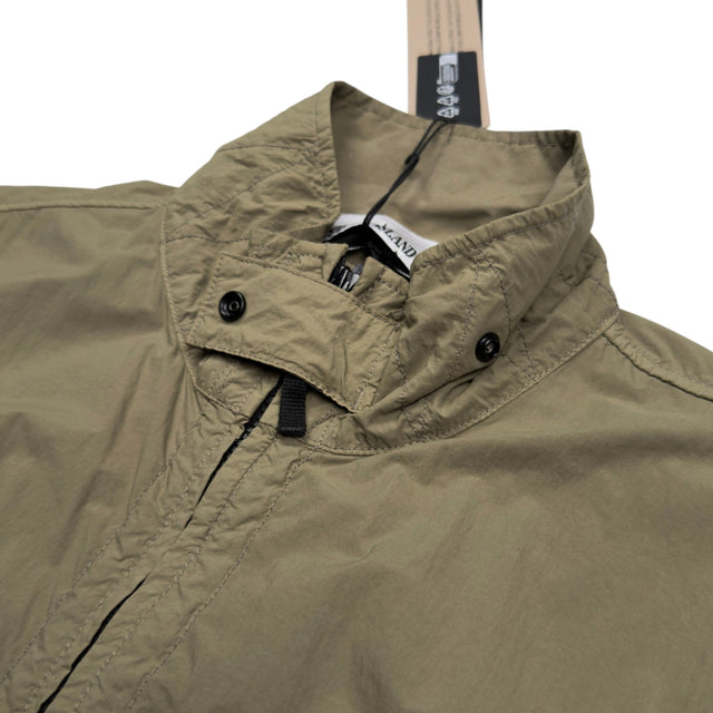 S/S 26 Stone Island Nylon Smerigliato-TC Stand Collar Jacket - Military Green