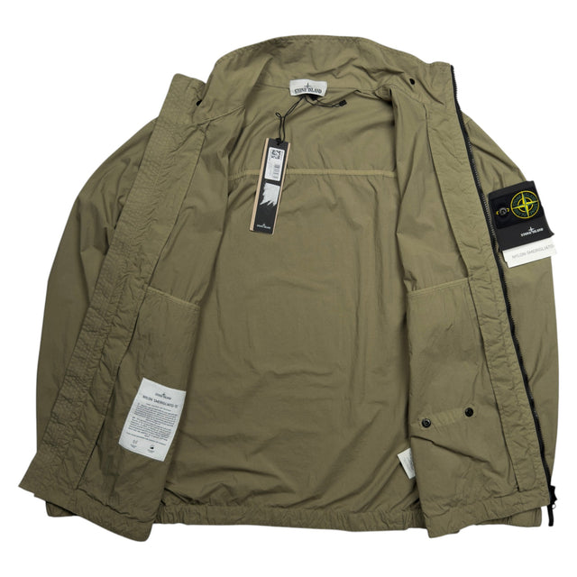 S/S 26 Stone Island Nylon Smerigliato-TC Stand Collar Jacket - Military Green