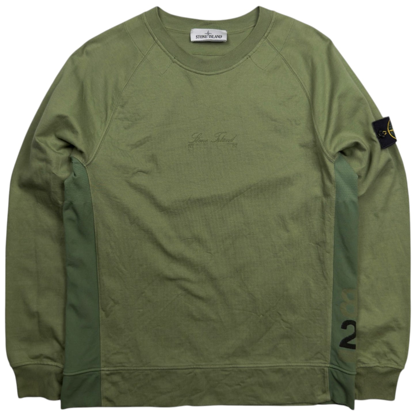 S/S 22 Stone Island 40th Anniversary 82/22 Crewneck Sweater - Green