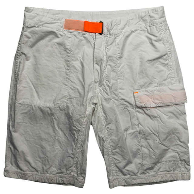 S/S 16 Stone Island Marina Reflective Spellout Bermuda Shorts