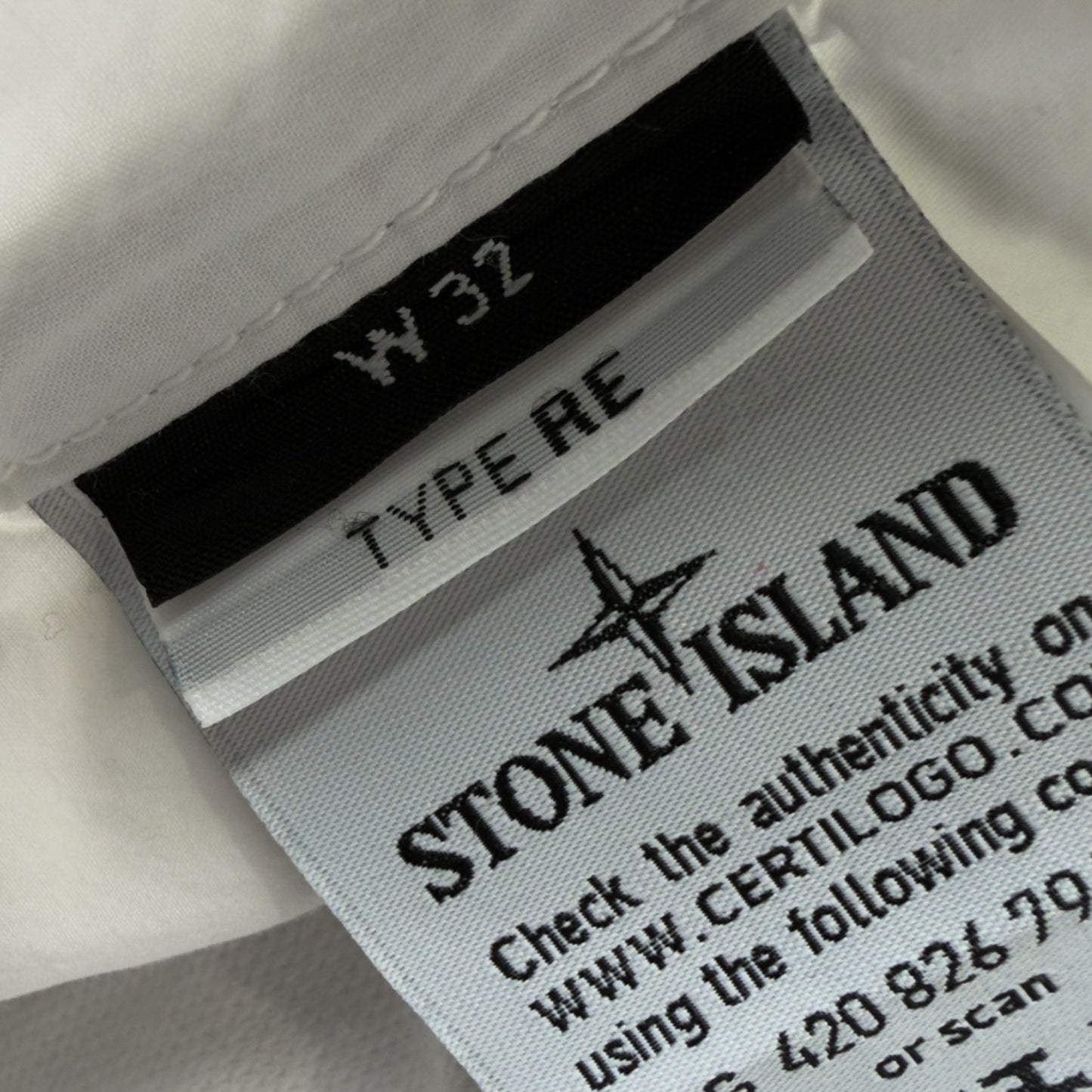 S/S 16 Stone Island Marina Reflective Spellout Bermuda Shorts