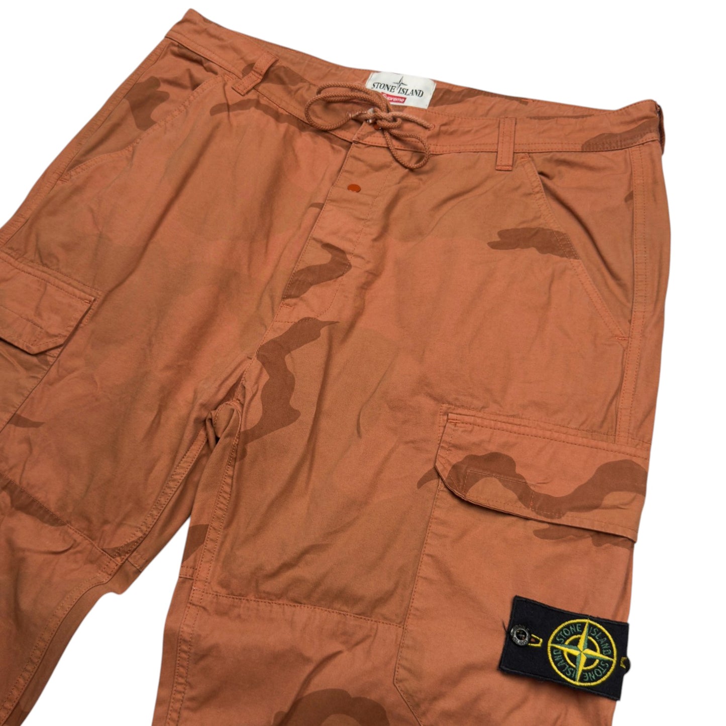 S/S 19 Stone Island x Supreme Brushed Cotton 2C Camo OVD Cargo Trousers