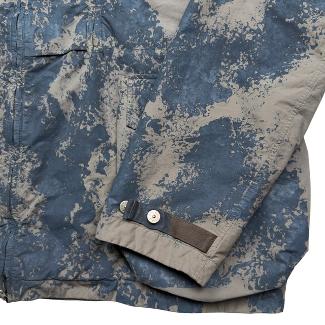 A/W 26 Stone Island Hand Painted David Light-TC Hooded Jacket - Grey & Blue