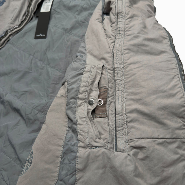 A/W 26 Stone Island Hand Painted David Light-TC Hooded Jacket - Grey & Blue