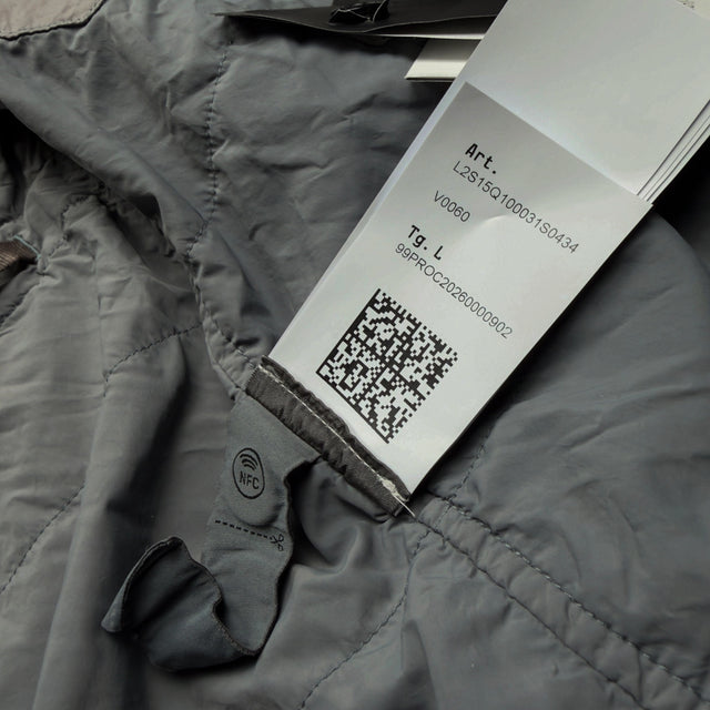 A/W 26 Stone Island Hand Painted David Light-TC Hooded Jacket - Grey & Blue