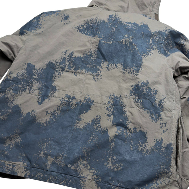 A/W 26 Stone Island Hand Painted David Light-TC Hooded Jacket - Grey & Blue