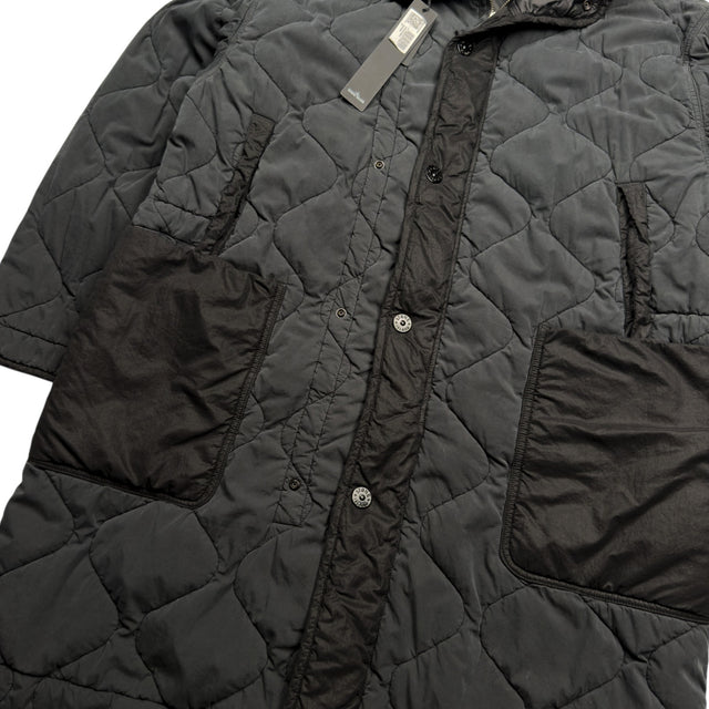 A/W 23 Stone Island 50 Fili Quilted-TC Hooded Parka - Black