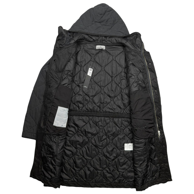 A/W 23 Stone Island 50 Fili Quilted-TC Hooded Parka - Black