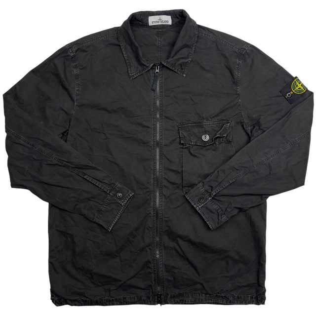 S/S 20 Stone Island Cotton Overshirt - Black