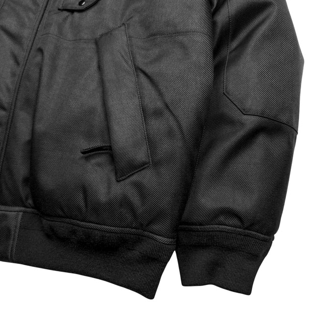 A/W 24 Stone Island Diagonal Nylon Down Bomber Jacket - Black