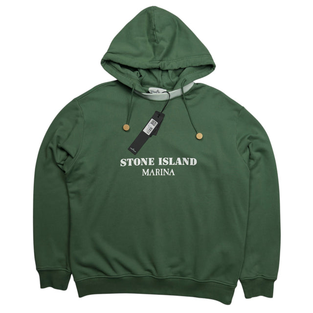 S/S 26 Stone Island Marina Cotton Fleece Hoodie - Quartz Green