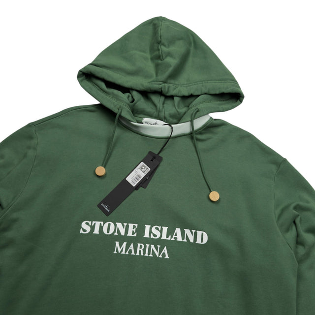 S/S 26 Stone Island Marina Cotton Fleece Hoodie - Quartz Green