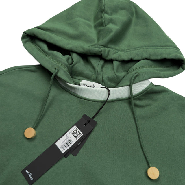 S/S 26 Stone Island Marina Cotton Fleece Hoodie - Quartz Green