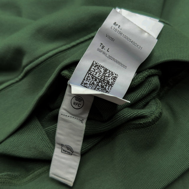 S/S 26 Stone Island Marina Cotton Fleece Hoodie - Quartz Green