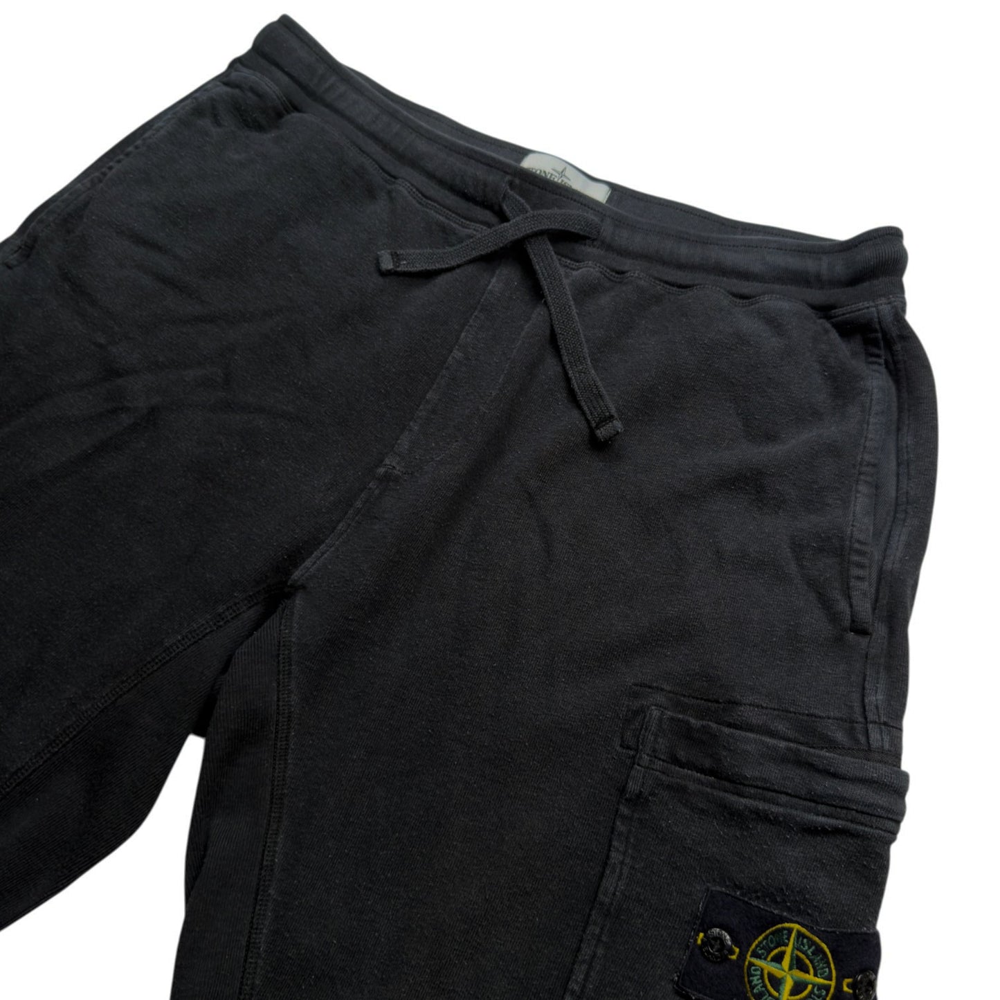S/S 21 Stone Island Cotton Jersey Cargo Shorts - Black