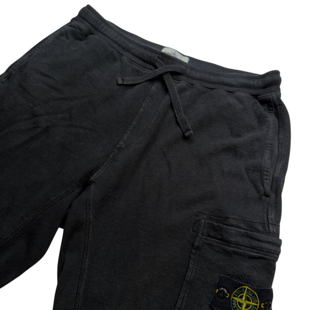 S/S 21 Stone Island Cotton Jersey Cargo Shorts - Black