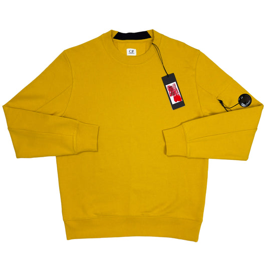 C.P. Company Diagonal Raised Fleece Crewneck Sweater - Yellow
