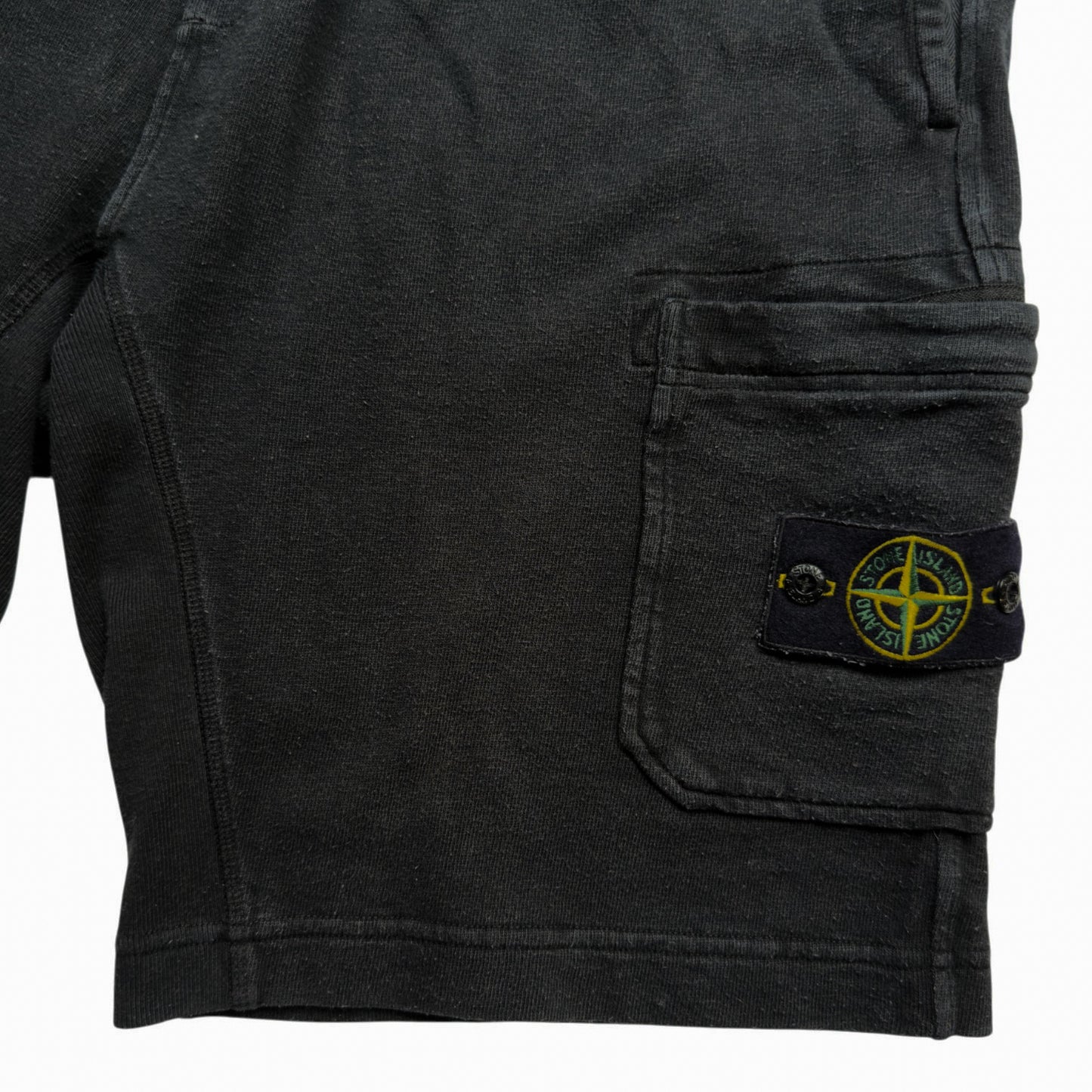 S/S 21 Stone Island Cotton Jersey Cargo Shorts - Black