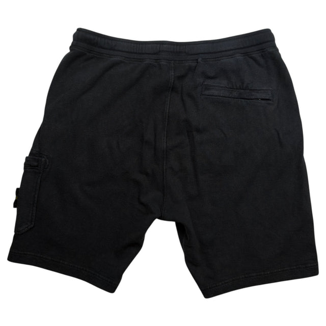 S/S 21 Stone Island Cotton Jersey Cargo Shorts - Black