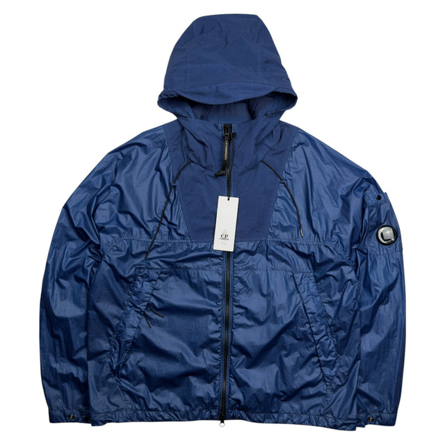 S/S 25 C.P. Company CS II Mixed Hooded Lens Jacket - Blue