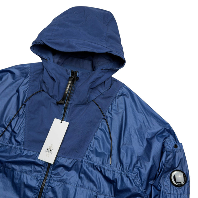 S/S 25 C.P. Company CS II Mixed Hooded Lens Jacket - Blue