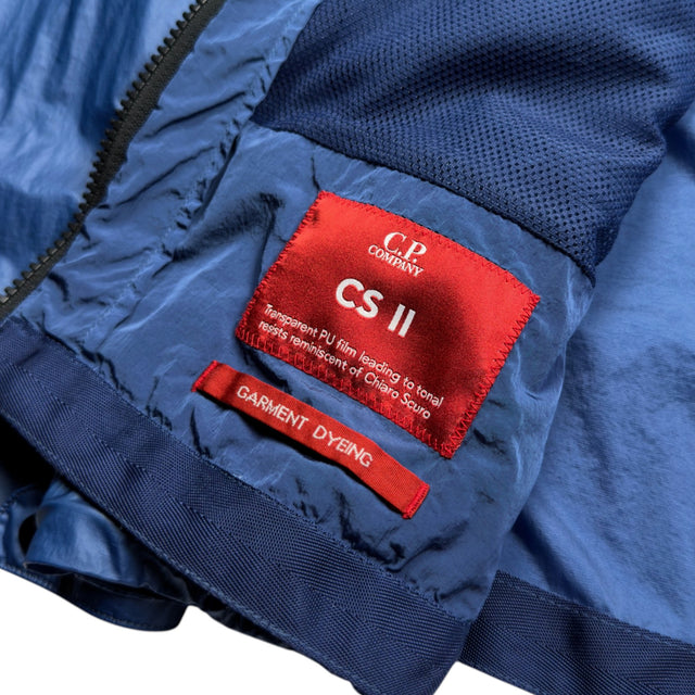 S/S 25 C.P. Company CS II Mixed Hooded Lens Jacket - Blue
