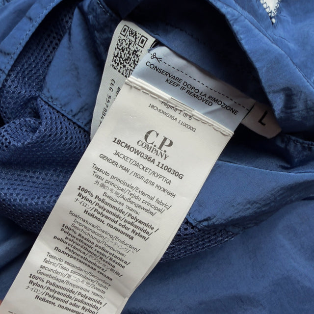 S/S 25 C.P. Company CS II Mixed Hooded Lens Jacket - Blue