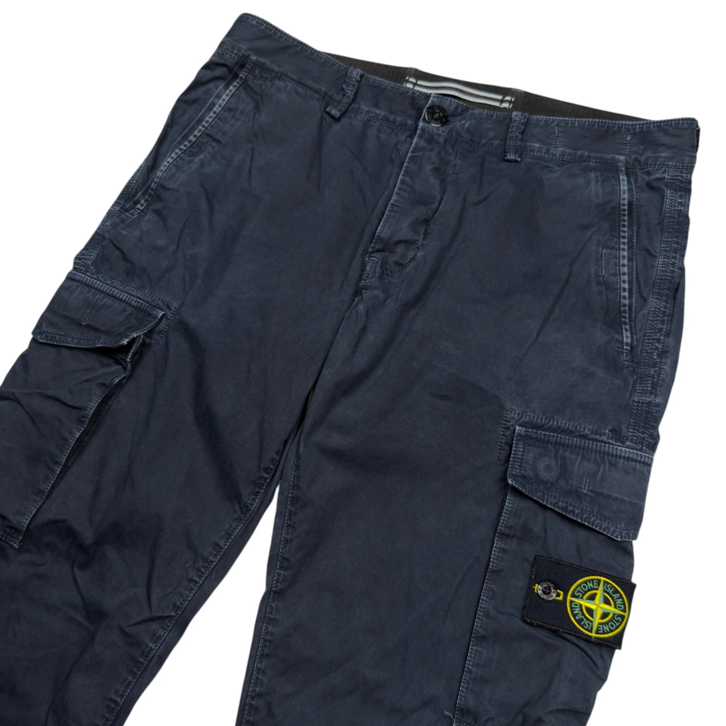 S/S 16 Stone Island Cotton Cargo Trousers 32 SL - Navy