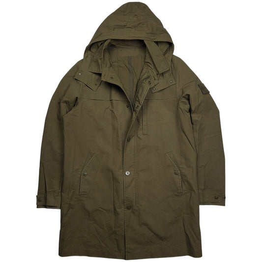 S/S 14 Stone Island 3L Performance Cotton Ghost Hooded Trench Coat
