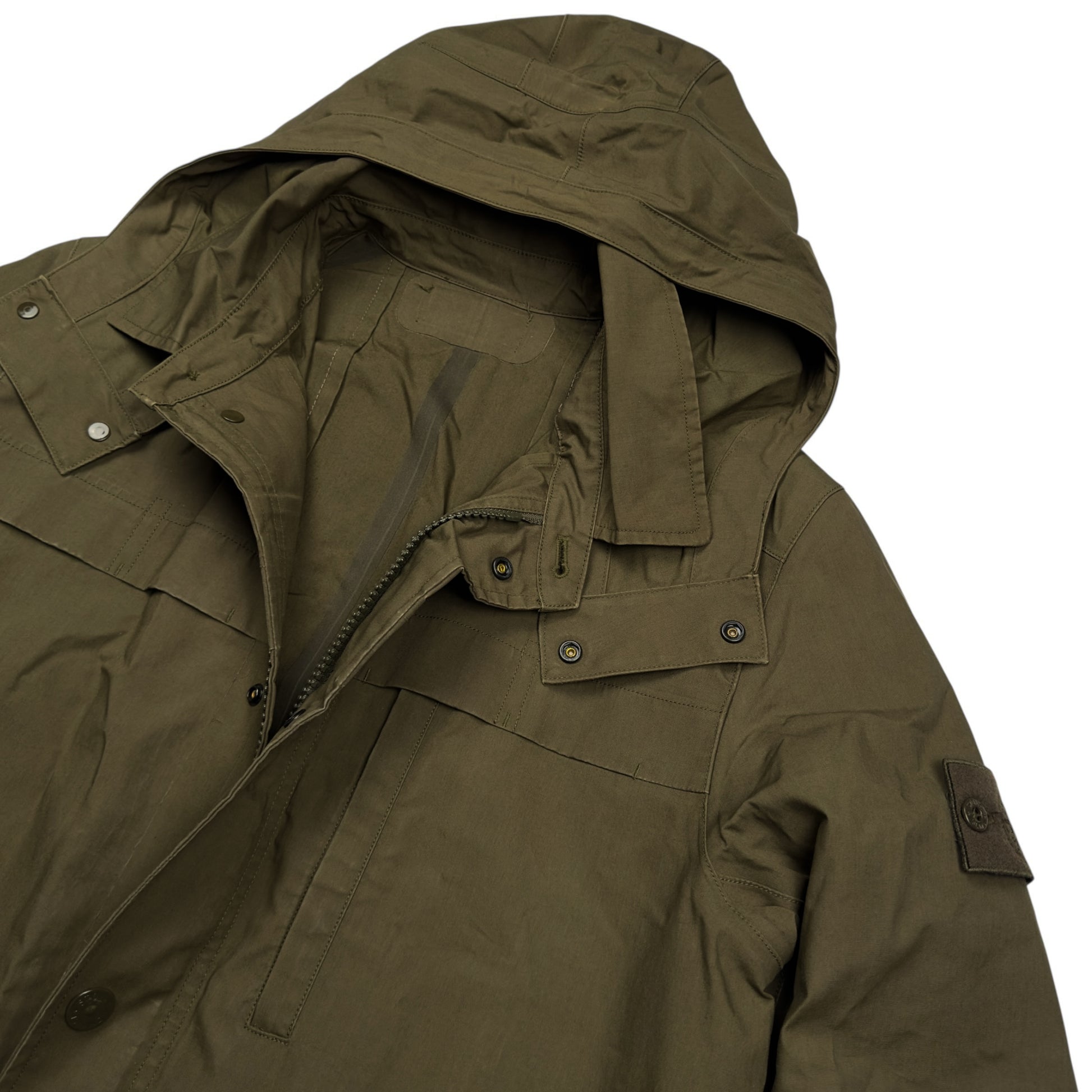 S/S 14 Stone Island 3L Performance Cotton Ghost Hooded Trench Coat
