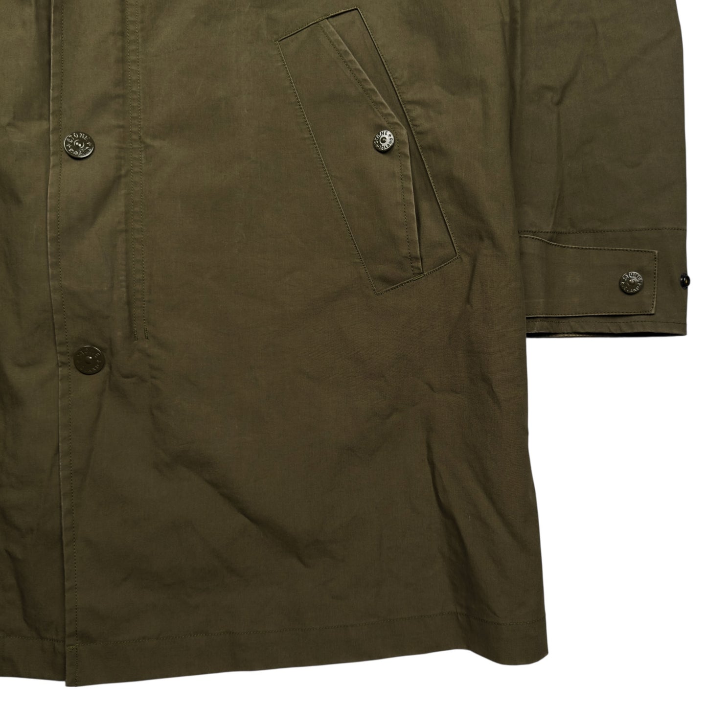 S/S 14 Stone Island 3L Performance Cotton Ghost Hooded Trench Coat