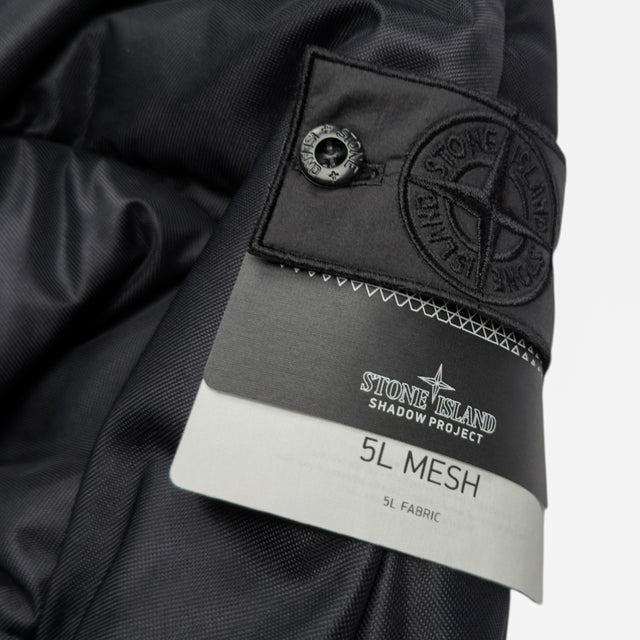 S/S 23 Stone Island Shadow Project 5L Mesh Insulated Bomber Jacket - Black