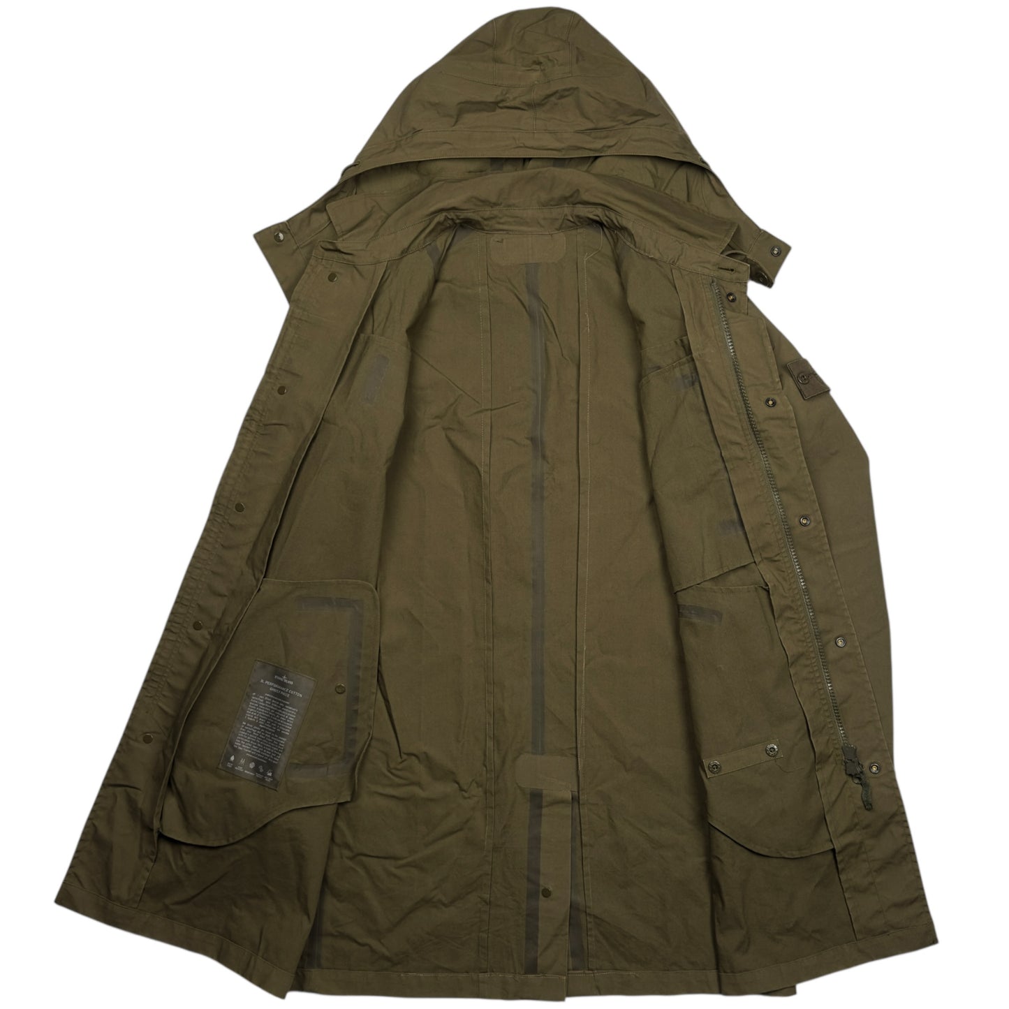 S/S 14 Stone Island 3L Performance Cotton Ghost Hooded Trench Coat