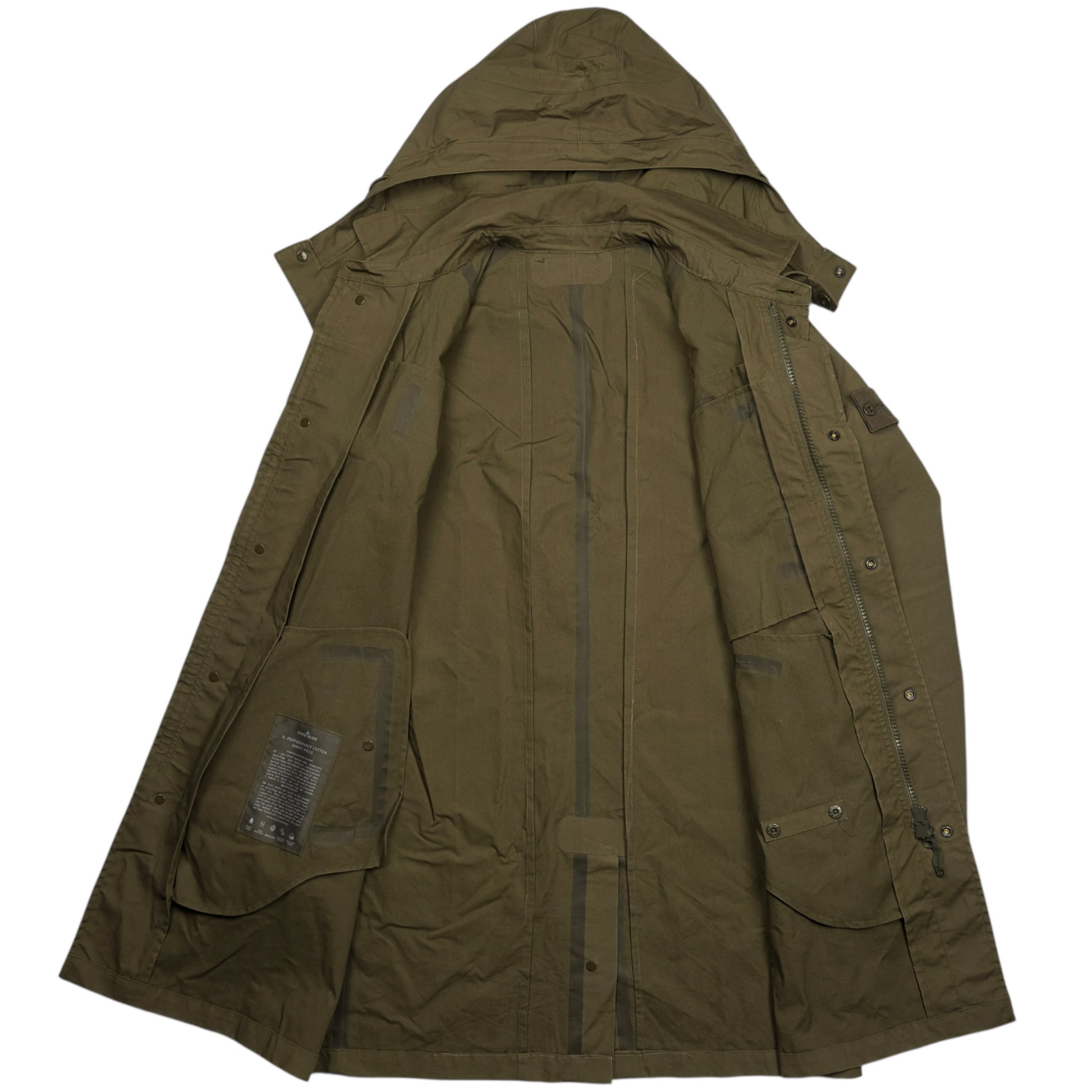 S/S 14 Stone Island 3L Performance Cotton Ghost Hooded Trench Coat