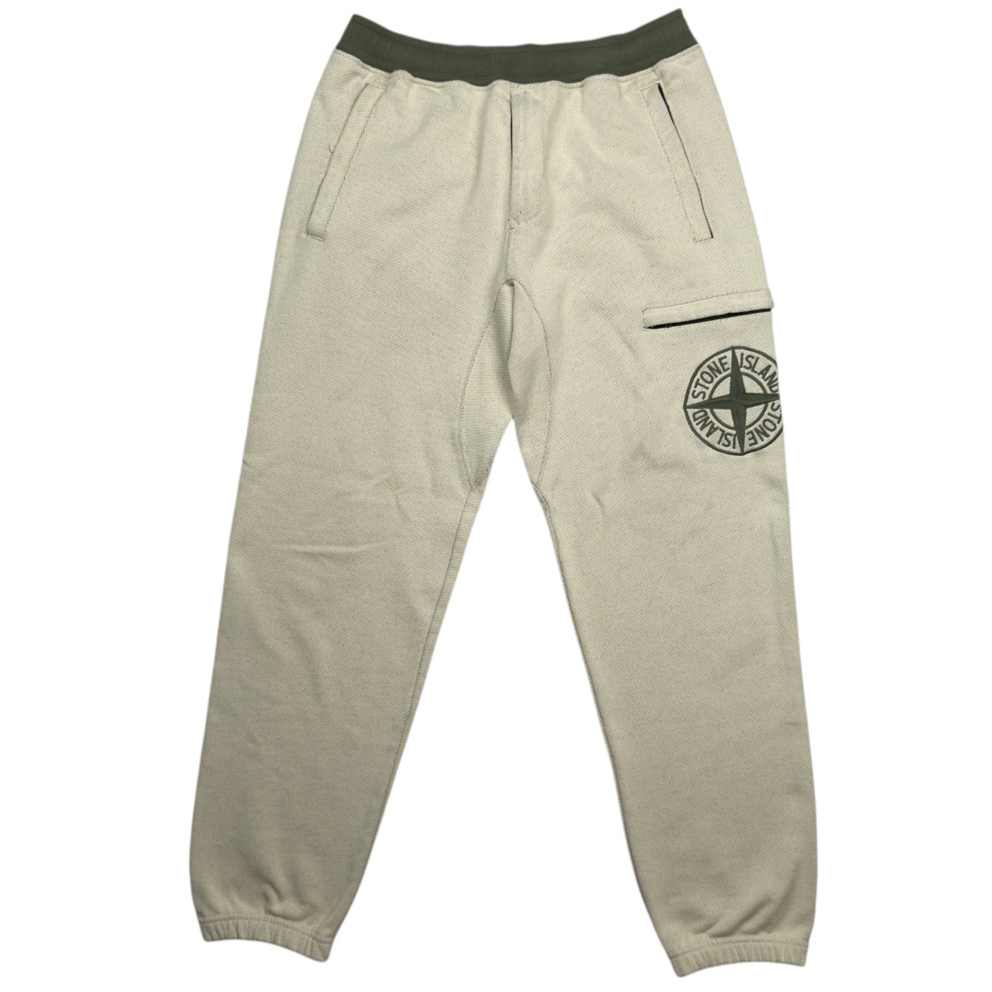 A/W 21 Stone Island Diagonal Polyester Cotton Fleece Cargo Joggers / Sweatpants