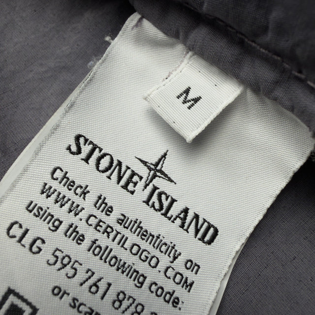 S/S 21 Stone Island Naslan Light Shoulder Badge Hooded Overshirt - Pewter Grey