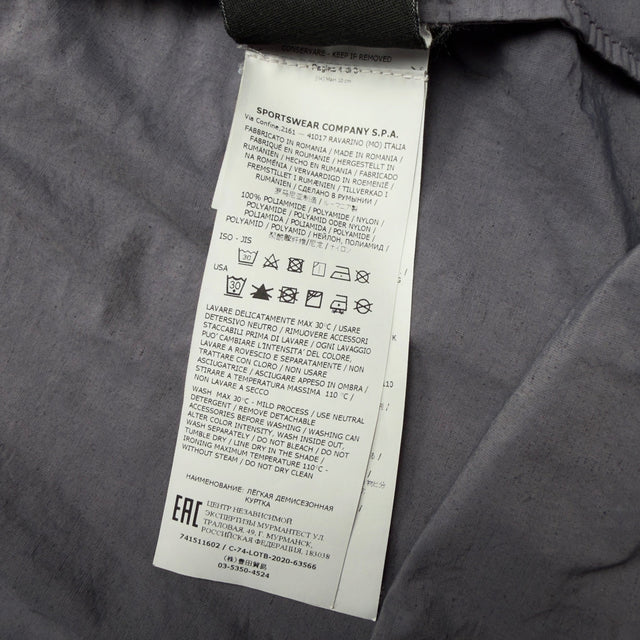 S/S 21 Stone Island Naslan Light Shoulder Badge Hooded Overshirt - Pewter Grey