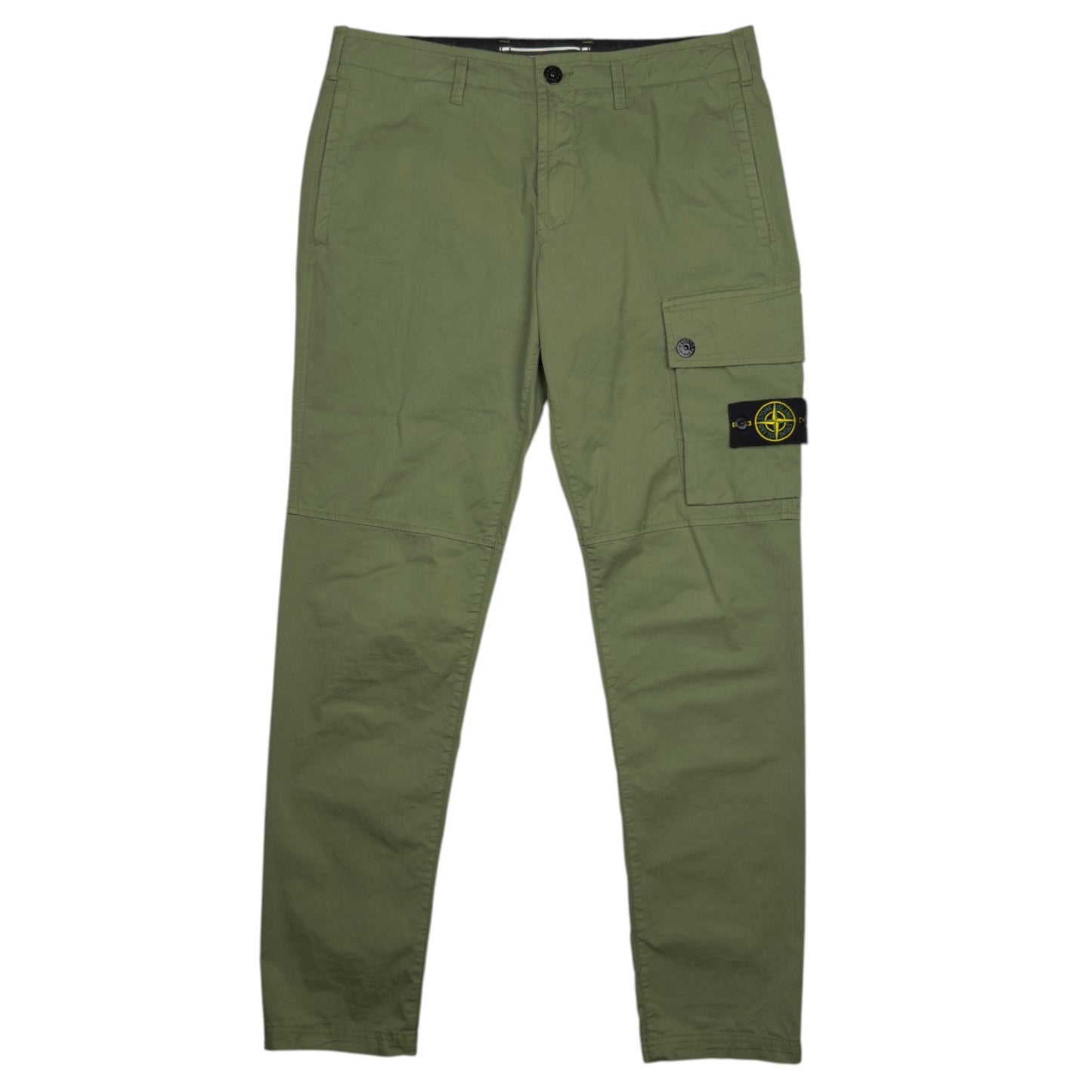 S/S 23 Stone Island Stretch Cotton Cargo Trousers 34 SL - Sage Green