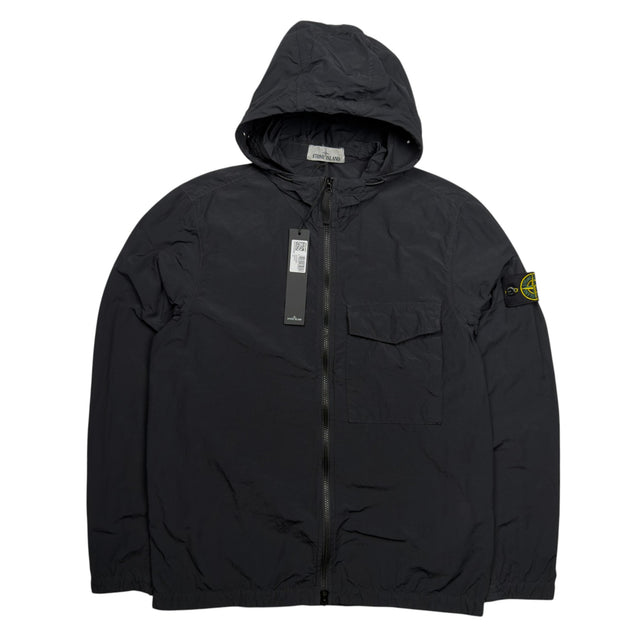 S/S 22 Stone Island Naslan Light Hooded Overshirt - Black