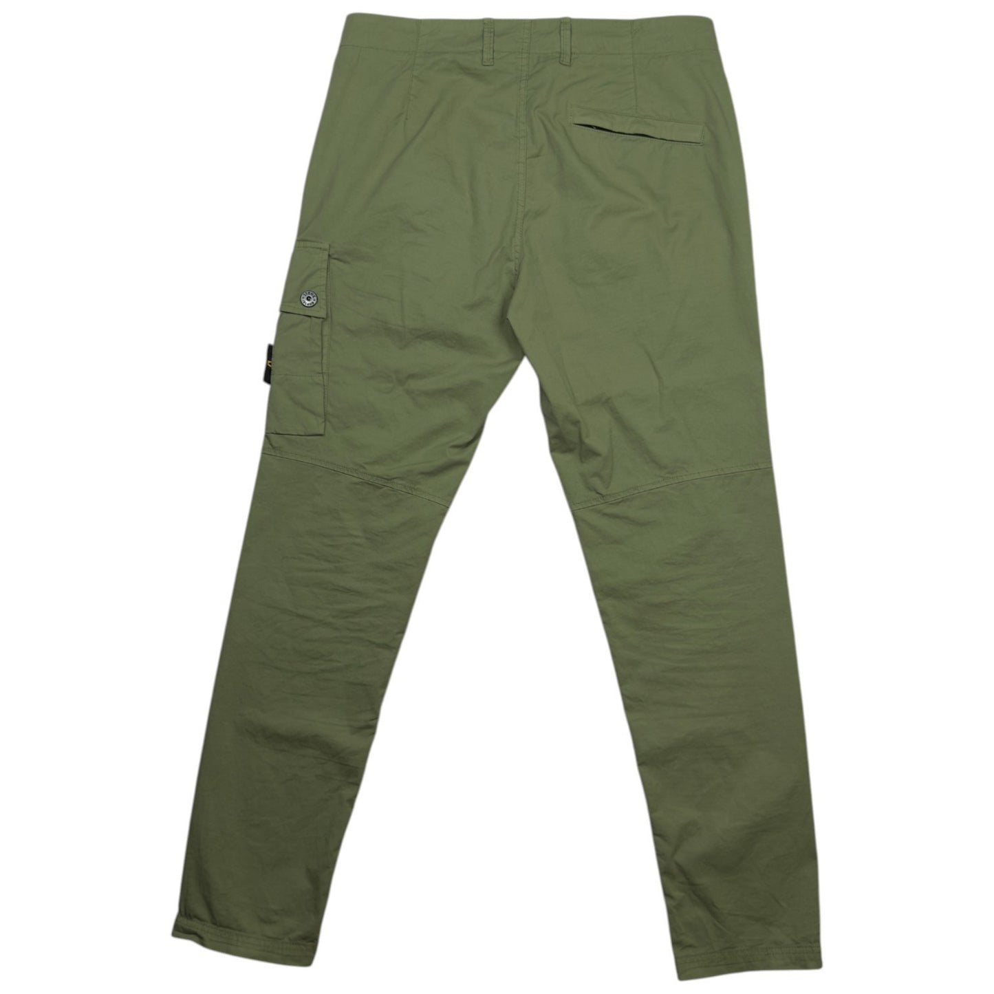 S/S 23 Stone Island Stretch Cotton Cargo Trousers 34 SL - Sage Green