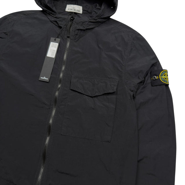 S/S 22 Stone Island Naslan Light Hooded Overshirt - Black