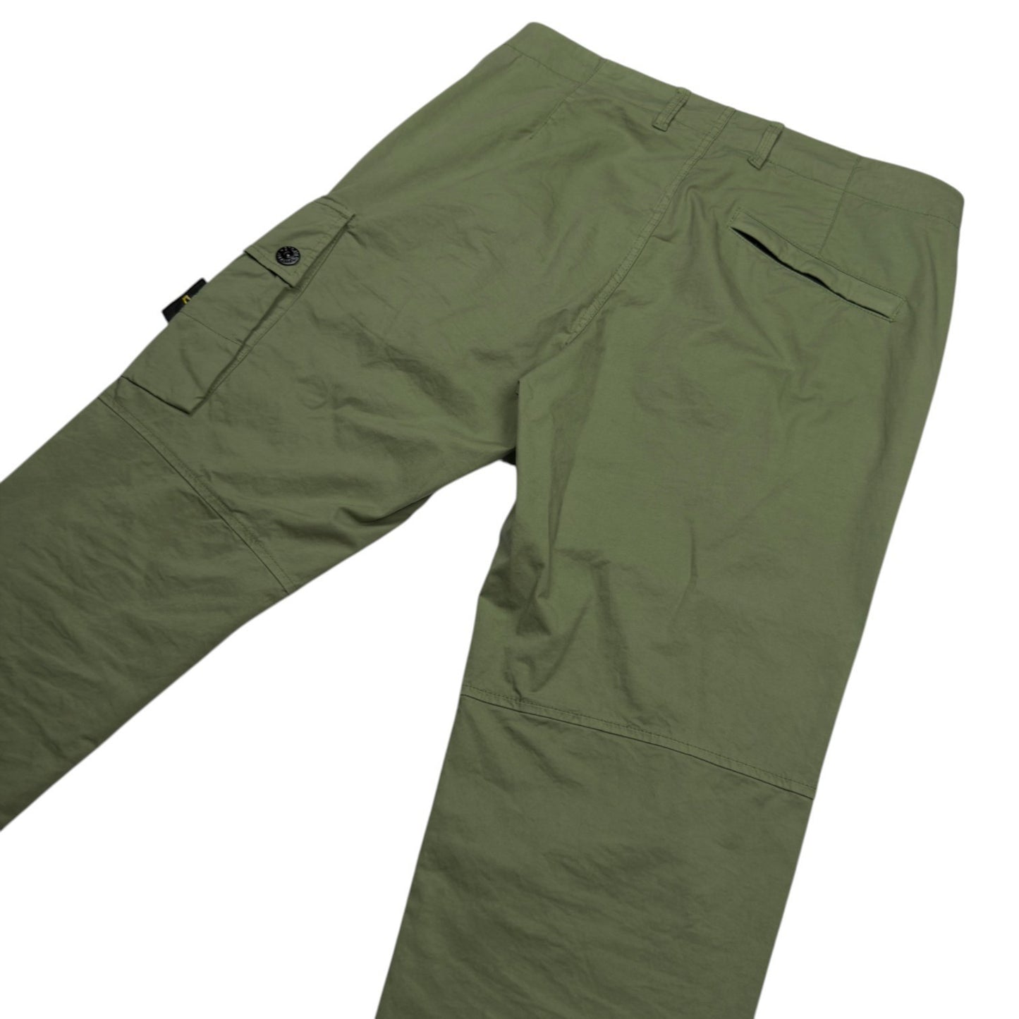 S/S 23 Stone Island Stretch Cotton Cargo Trousers 34 SL - Sage Green