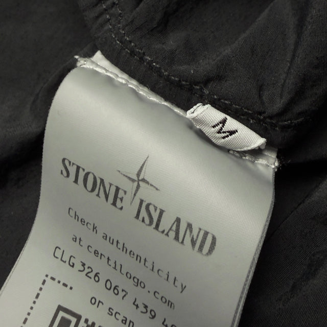 S/S 22 Stone Island Naslan Light Hooded Overshirt - Black