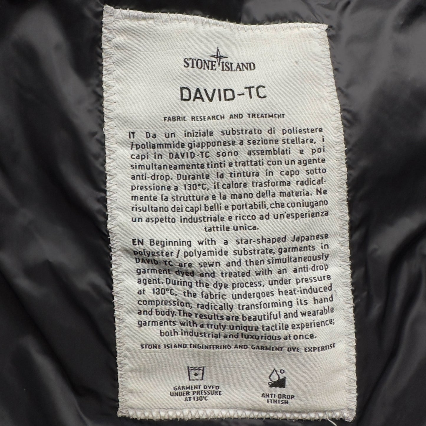 A/W 16 Stone Island David TC Down Parka Jacket with Shearling Hood - Black