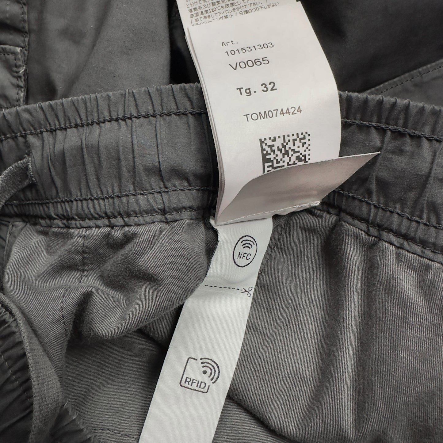 Stone Island Stretch Cotton Cuffed Cargo Trousers - Dark Grey