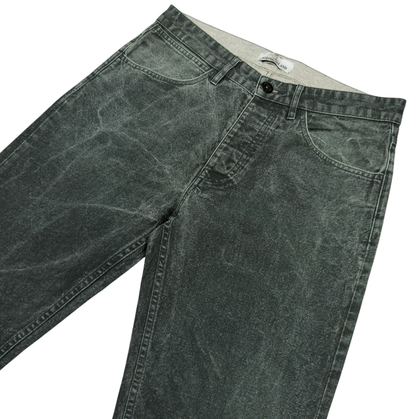 A/W 19 Stone Island Panama Placcato Cotton Hemp Trousers - 32 SL