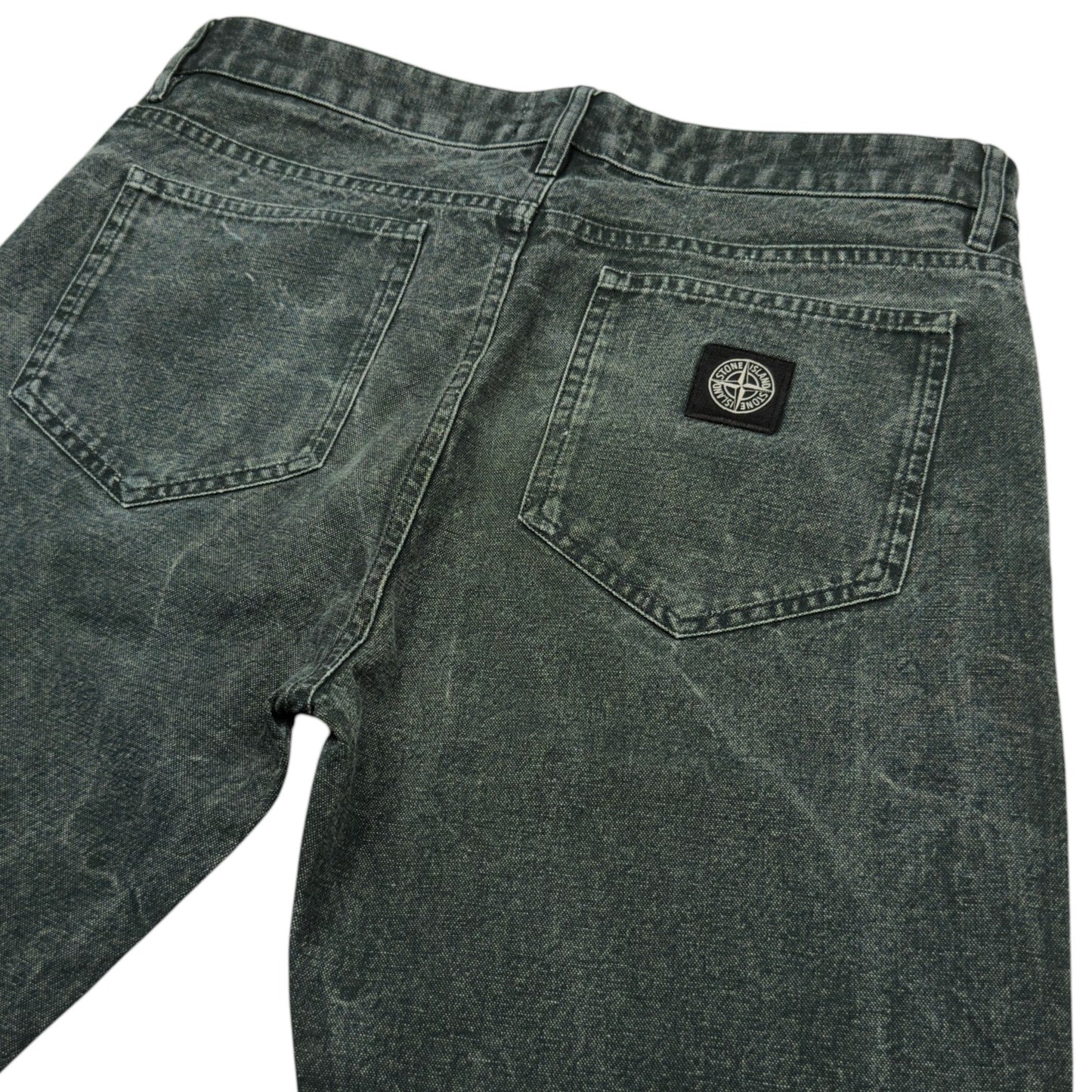 A/W 19 Stone Island Panama Placcato Cotton Hemp Trousers - 32 SL
