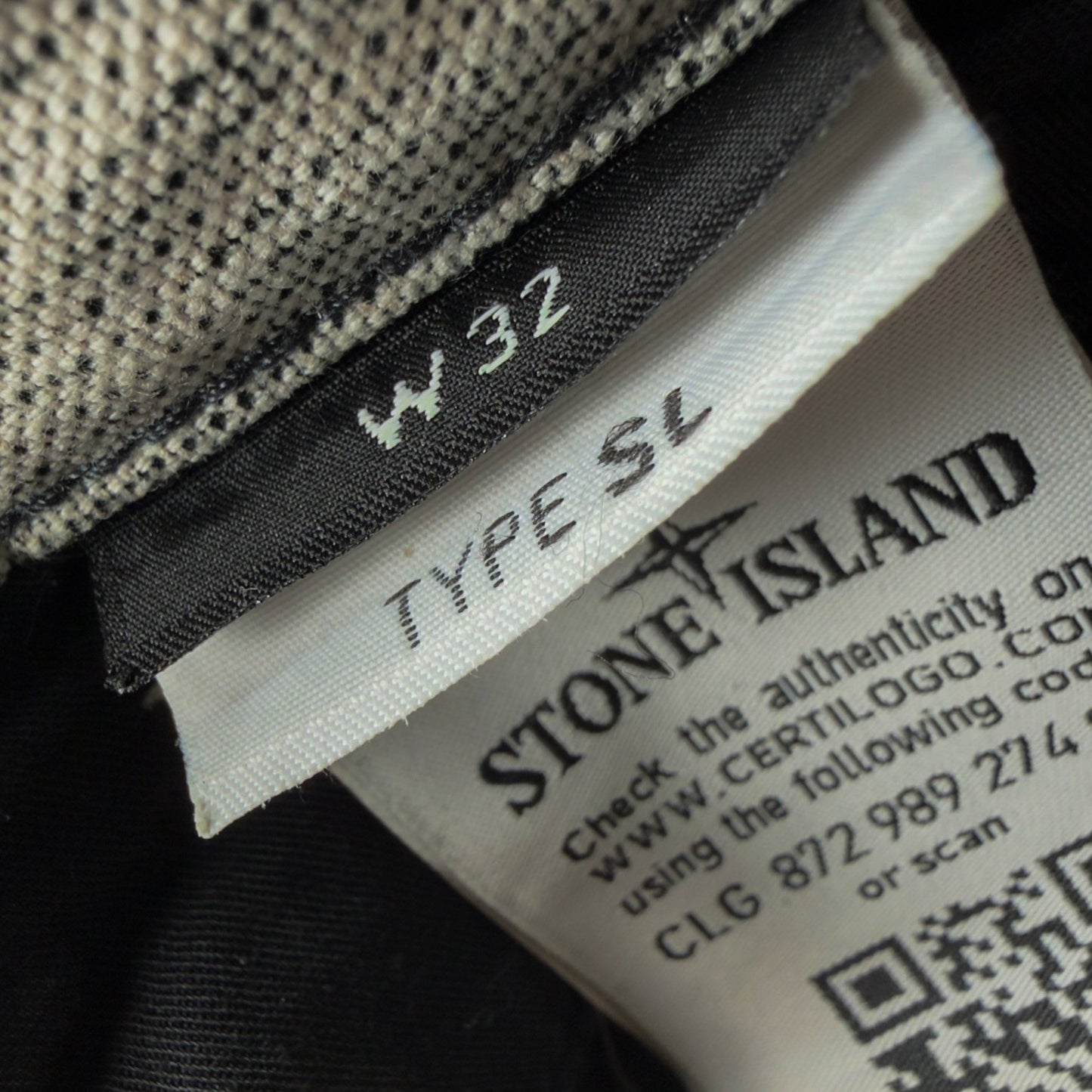 A/W 19 Stone Island Panama Placcato Cotton Hemp Trousers - 32 SL