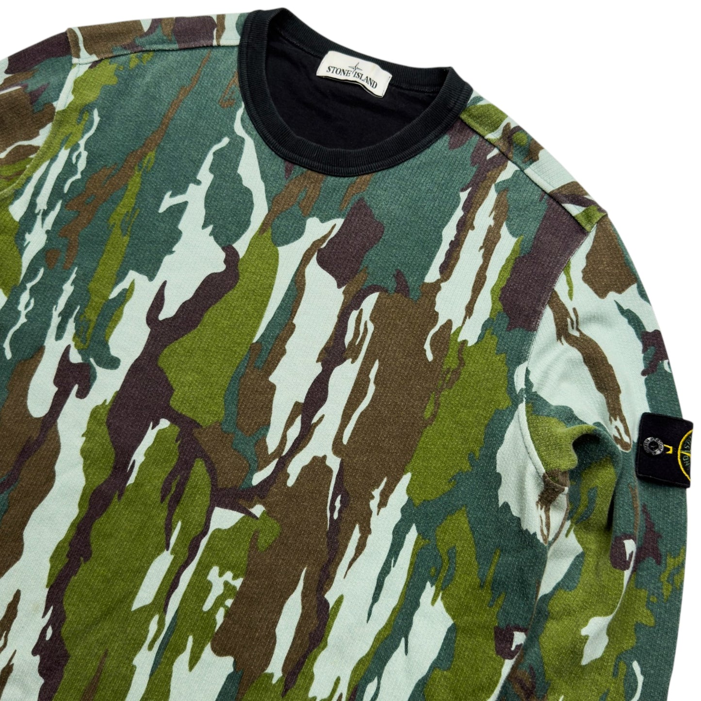 S/S 15 Stone Island Flowing Camo Crewneck Sweater