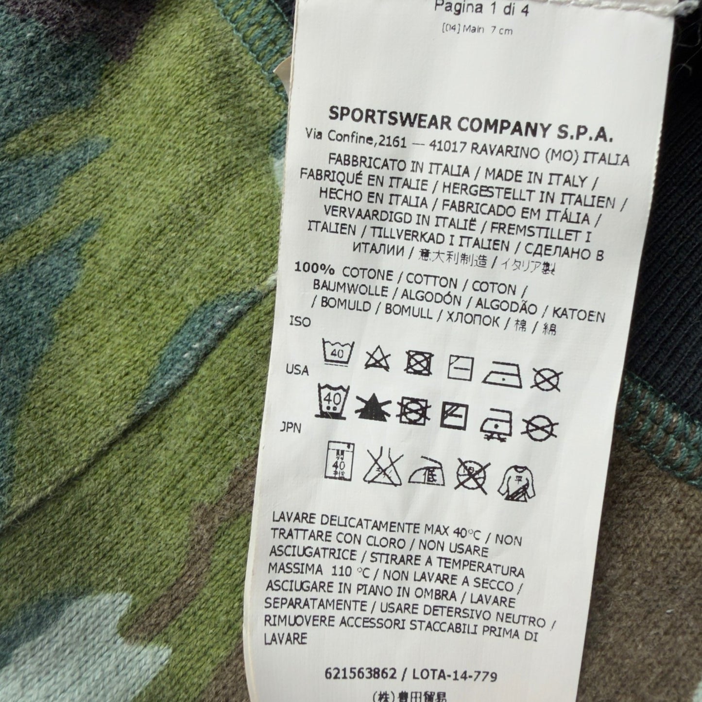 S/S 15 Stone Island Flowing Camo Crewneck Sweater